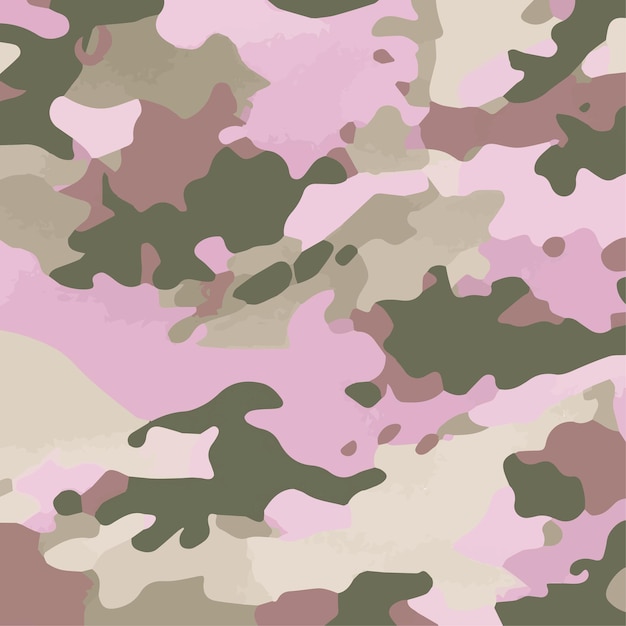 Camuflaje patrón sin costuras Estilo de moda camo repetir impresión Vector ilustración Textura caqui