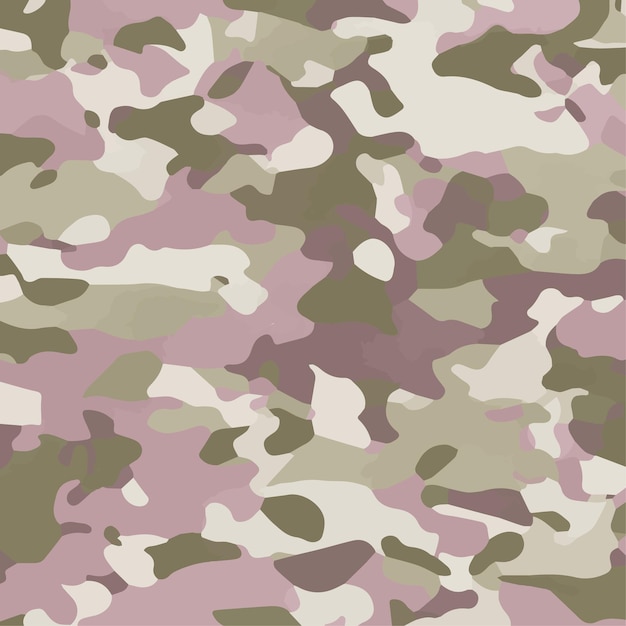 Camuflaje patrón sin costuras Estilo de moda camo repetir impresión Vector ilustración Textura caqui