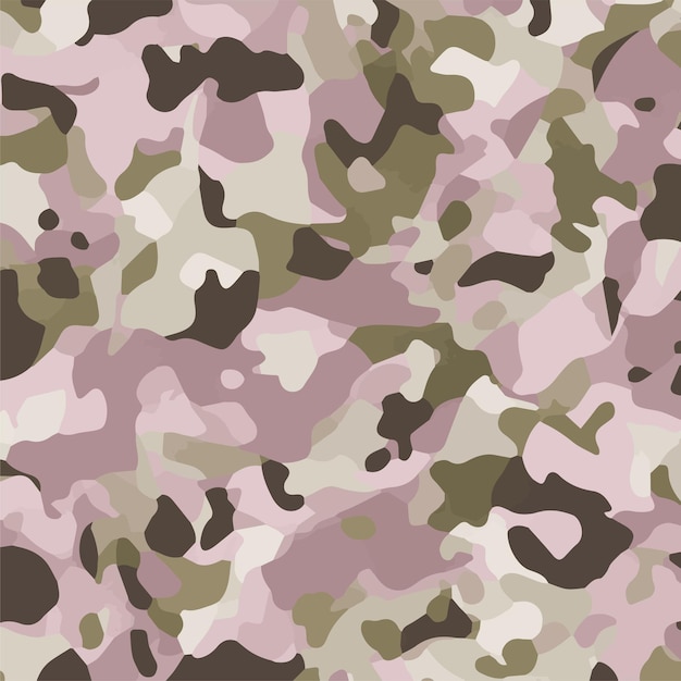 Camuflaje patrón sin costuras Estilo de moda camo repetir impresión Vector ilustración Textura caqui