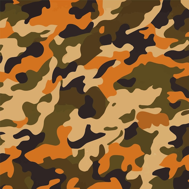 Camuflaje patrón sin costuras Estilo de moda camo repetir impresión Vector ilustración Textura caqui