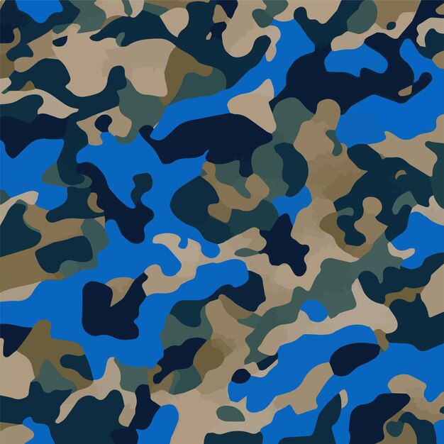 Camuflaje patrón sin costuras Estilo de moda camo repetir impresión Vector ilustración Textura caqui
