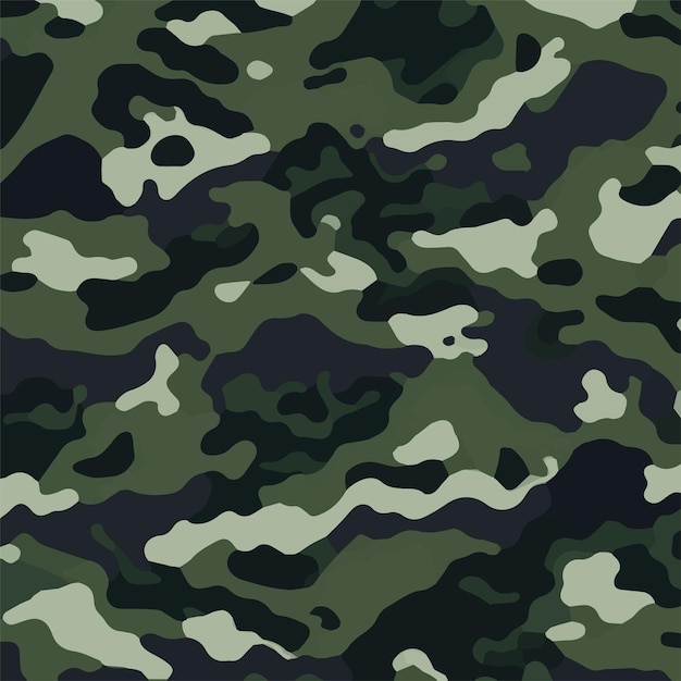 Camuflaje patrón sin costuras Estilo de moda camo repetir impresión Vector ilustración Textura caqui