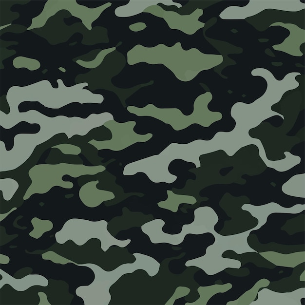 Camuflaje patrón sin costuras Estilo de moda camo repetir impresión Vector ilustración Textura caqui