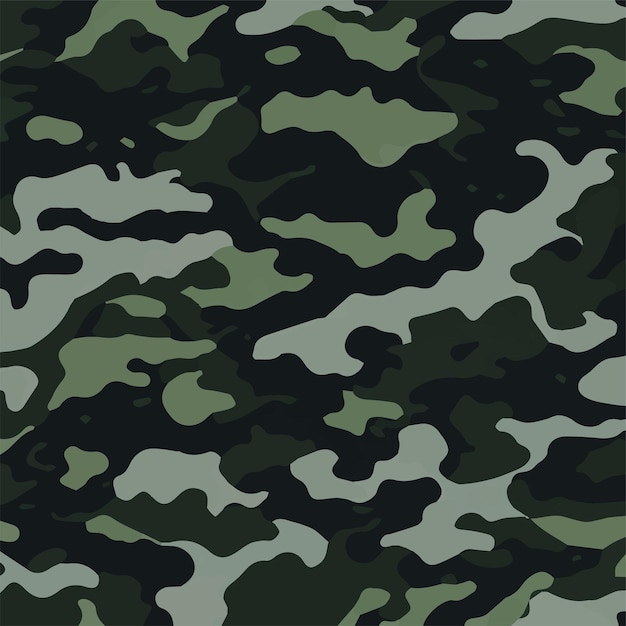 Vector camuflaje patrón sin costuras estilo de moda camo repetir impresión vector ilustración textura caqui