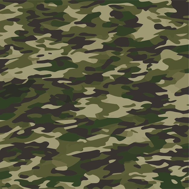 Camuflaje patrón sin costuras Estilo de moda camo repetir impresión Vector ilustración Textura caqui