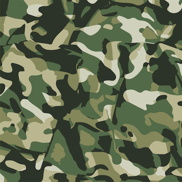Camuflaje patrón sin costuras Estilo de moda camo repetir impresión Vector ilustración Textura caqui