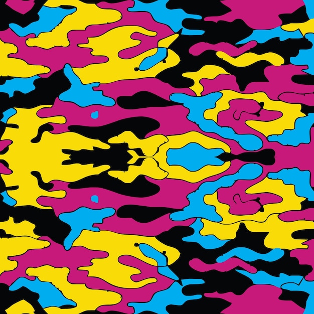 camuflaje patrón sin costuras fondo estilo de ropa clásico camo impresión ilustración vectorial