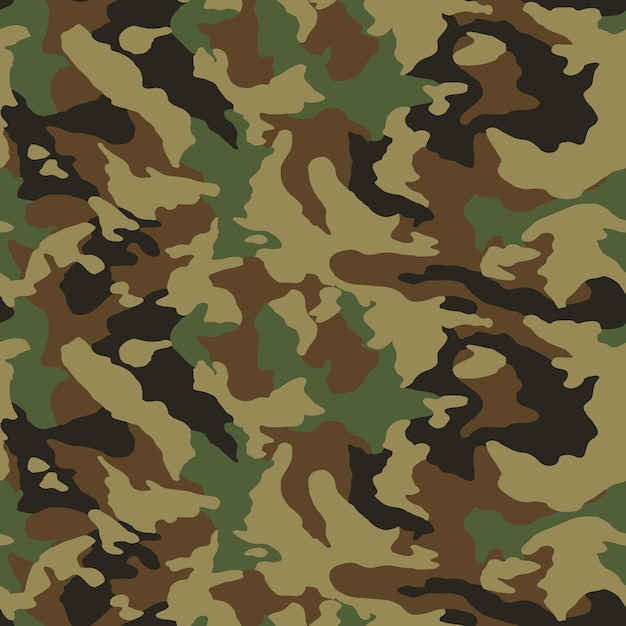 Camuflaje patrón sin costuras ilustración vectorial de fondo camuflaje militar en toda la impresión