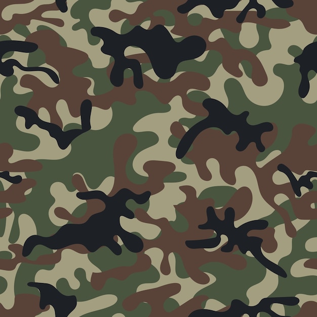 Vector camuflaje de patrones sin fisuras textura camuflaje militar de patrones sin fisuras ejército abstracto