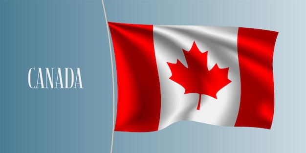 Canadá ondeando la bandera ilustración