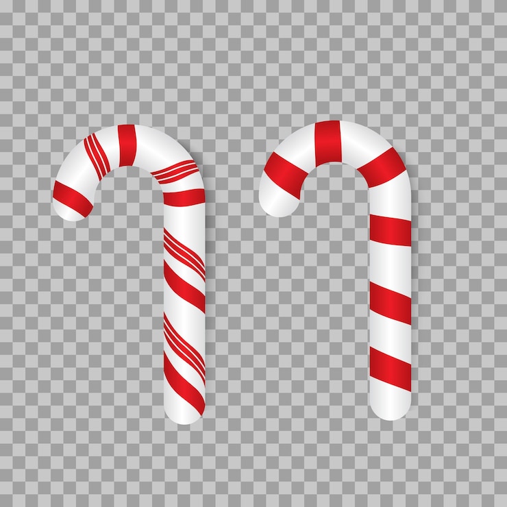 Vector cañas de caramelo decoración tradicional de navidad vector aislado