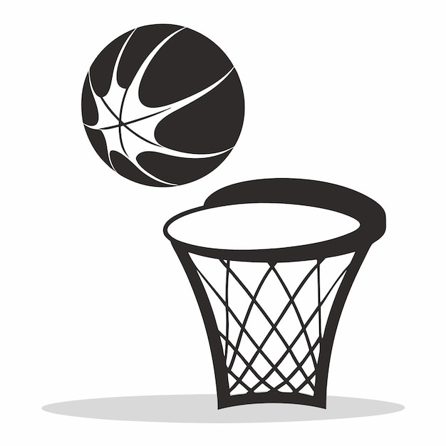 una canasta de baloncesto con una canasta en el medio