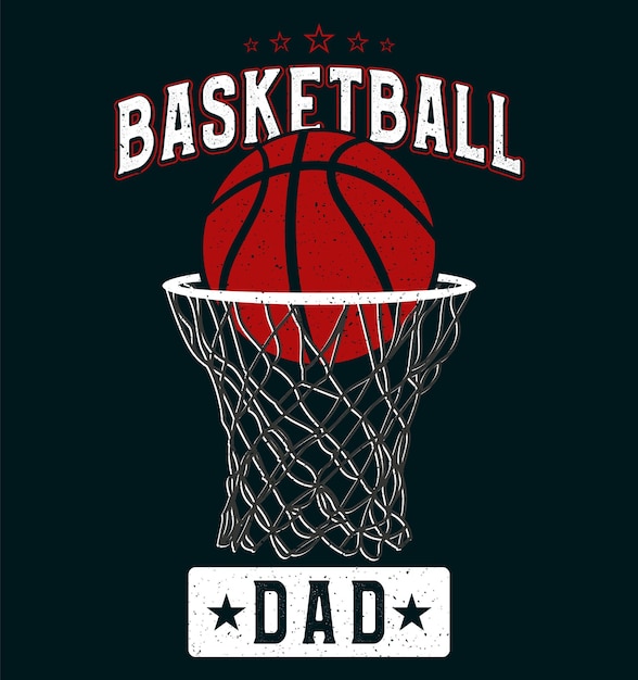 Una canasta de baloncesto con una canasta que dice papá.