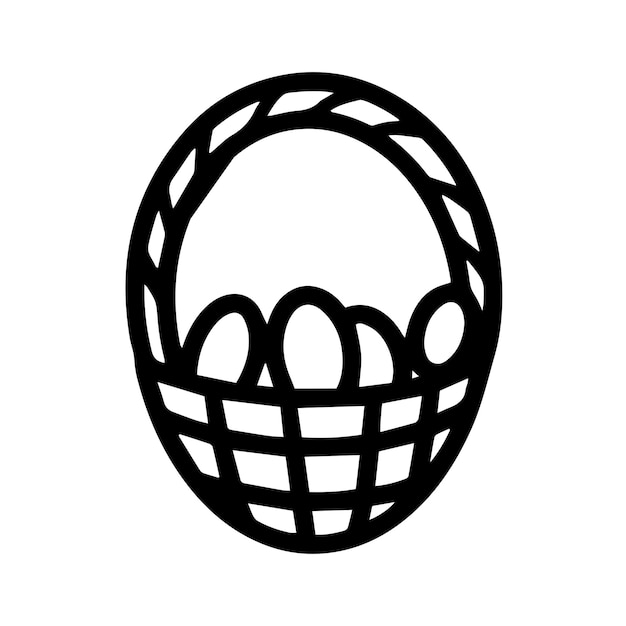 Una canasta de huevos canasta de pascua diseño para pascua