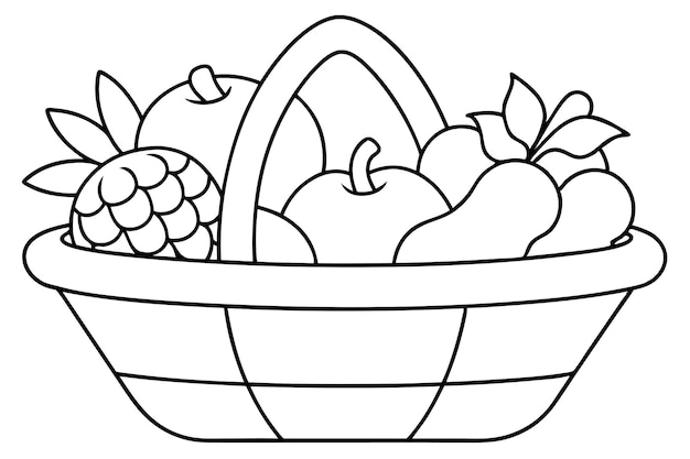 una canasta con huevos y manzanas en ella