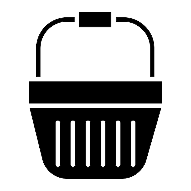 una canasta negra con una tapa que dice un logotipo en ella
