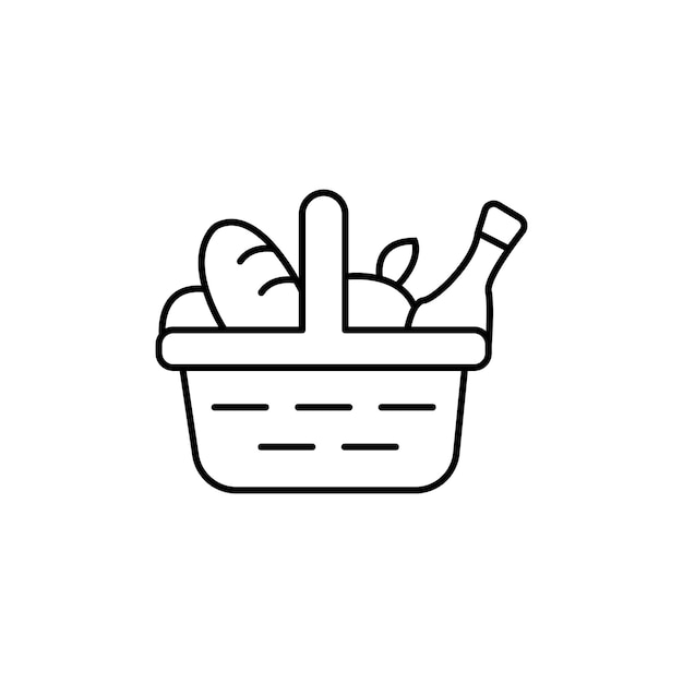 una canasta de pasta con una línea de pasta en ella