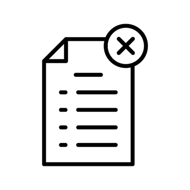 Cancelar el icono del archivo con el signo de configuración del esquema