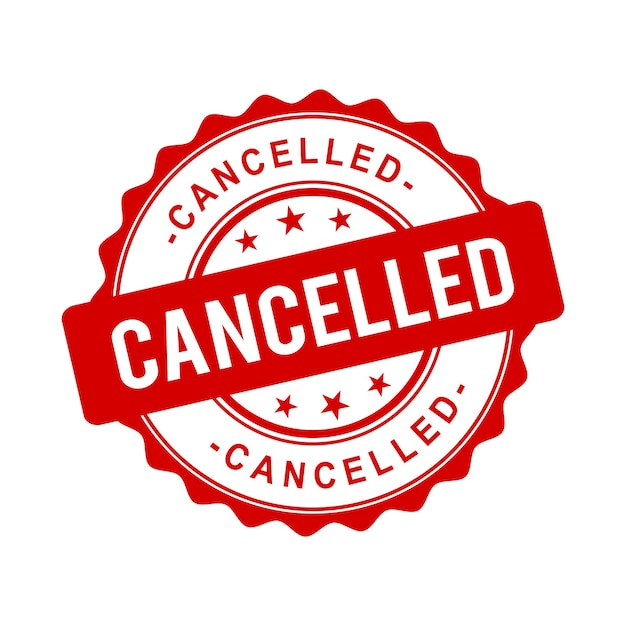 Se canceló el grunge vectorial de sello rojo