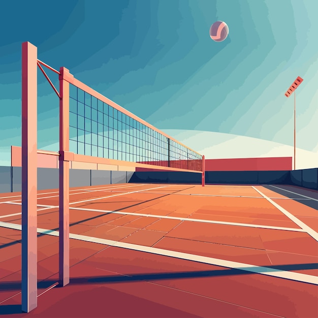 Vector cancha de voleibol