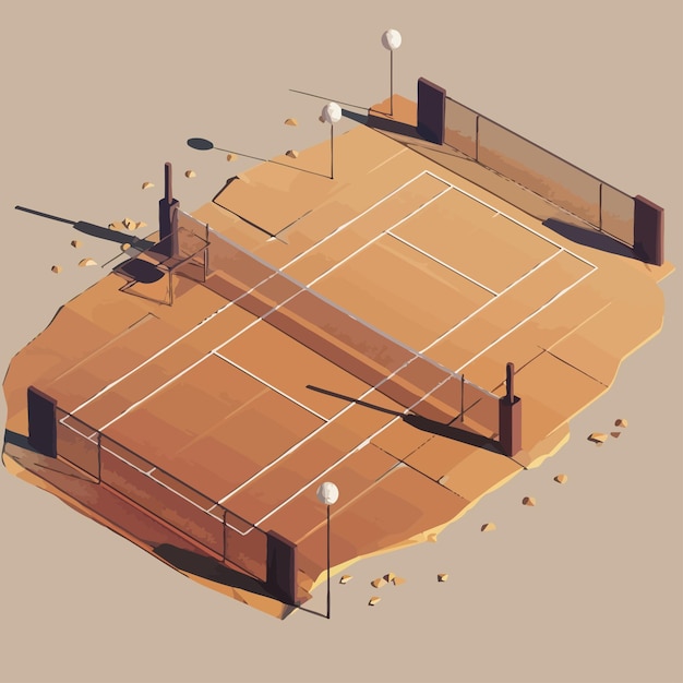 Vector cancha de voleibol