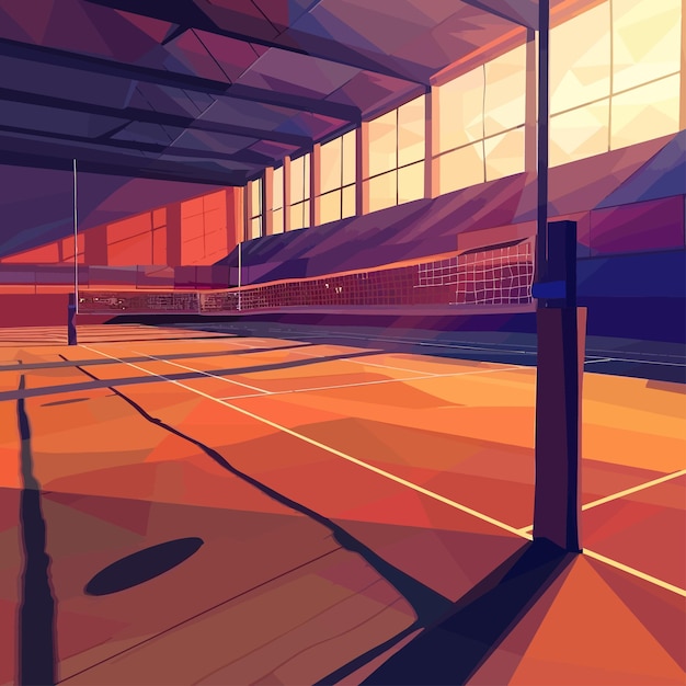 Vector cancha de voleibol