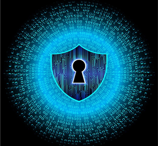 Candado cerrado en el fondo digital, seguridad cibernética