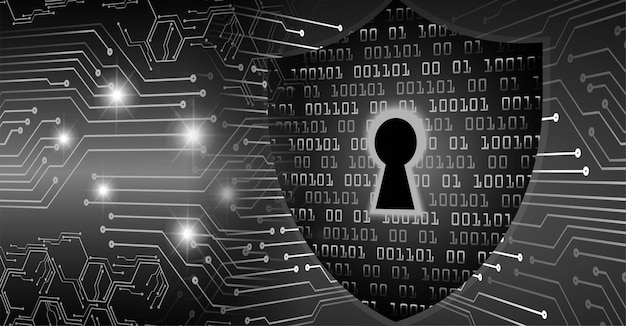 Candado cerrado en el fondo digital, seguridad cibernética