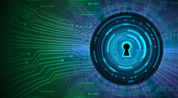 Candado cerrado en el fondo digital, seguridad cibernética