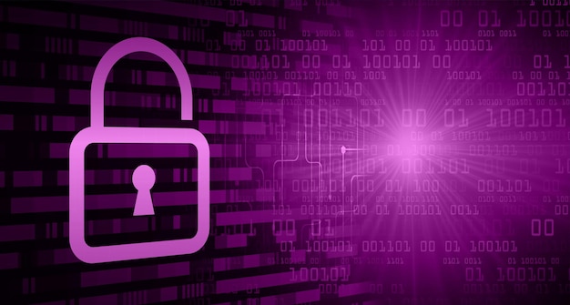 Candado cerrado en el fondo digital, seguridad cibernética