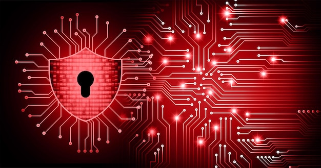 Candado cerrado en el fondo digital, seguridad cibernética