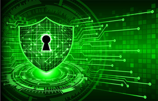 Candado cerrado en el fondo digital, seguridad cibernética