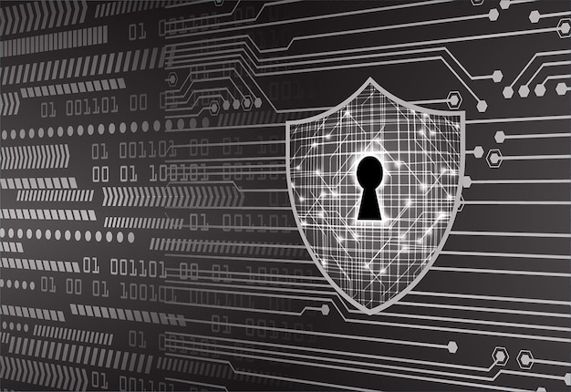 Candado cerrado en el fondo digital, seguridad cibernética