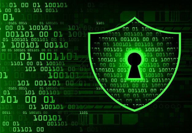 Candado cerrado en el fondo digital, seguridad cibernética