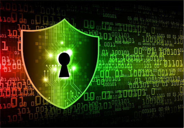Candado cerrado en el fondo digital, seguridad cibernética