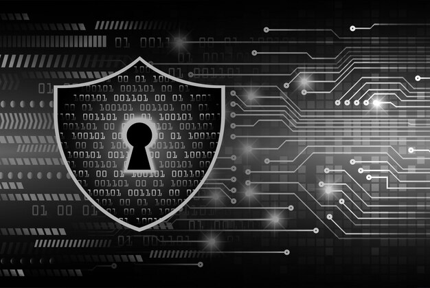 Candado cerrado en el fondo digital, seguridad cibernética