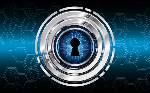 Candado cerrado en el fondo digital, seguridad cibernética