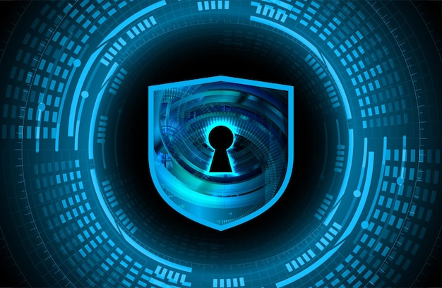 Candado cerrado en seguridad cibernética de fondo digital