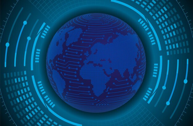 Candado cerrado en seguridad cibernética de fondo digital