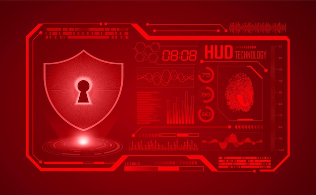 Candado cerrado en seguridad cibernética de fondo digital