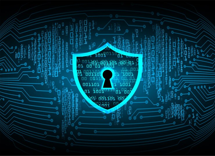 Vector candado cerrado sobre fondo digital, seguridad cibernética mundial.