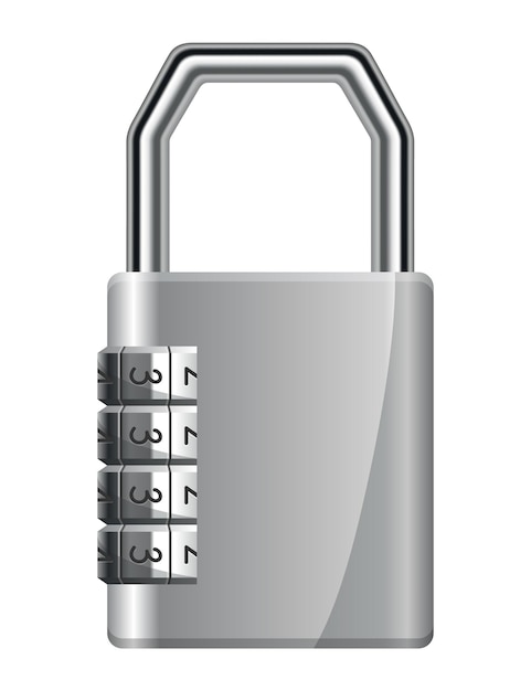 Candado de código Cerradura con código de contraseña de combinación Entrada de contraseña de número de privacidad Concepto de salvaguardia y protección Símbolo de seguridad