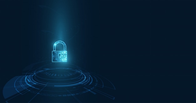 Candado con el icono de ojo de cerradura en seguridad de datos personales Ilustra la idea de privacidad de información o datos cibernéticos.