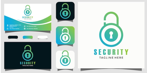 Vector candado proteger el diseño del logotipo de la empresa de seguridad