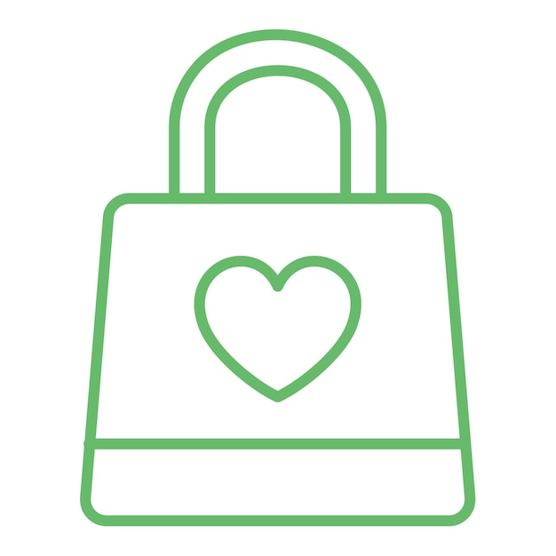 un candado verde con un símbolo de corazón en él