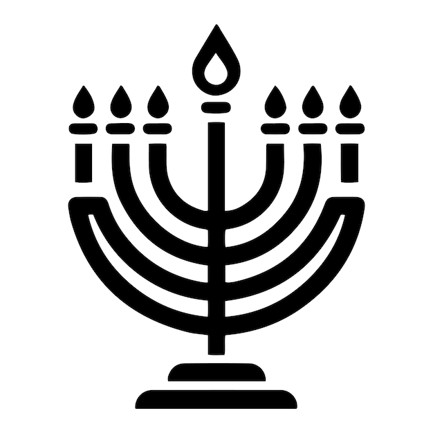 Candelabra de la fiesta judía de Hanukkah con ilustraciones vectoriales de velas