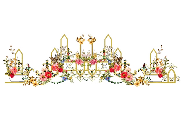una candelabro con una corona y una candelabra
