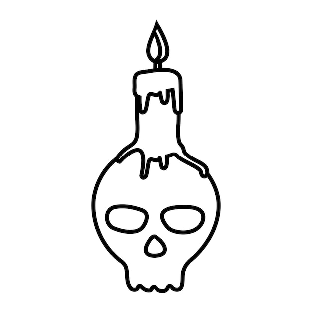 El candelabro en forma de calavera es un elemento decorativo para Halloween