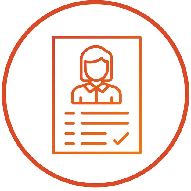 Candidato para un trabajo de diseño vectorial Estilo de icono femenino