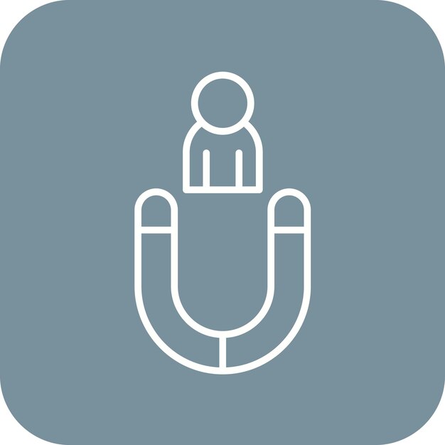 Candidatos Imagen vectorial del ícono de atracción Se puede utilizar para Recursos Humanos